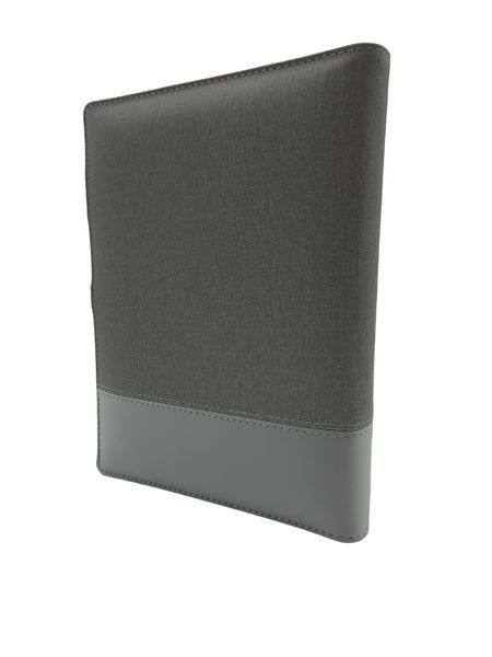 Блокнот с зарядкой беспроводной Powerbank дневник с флешкой 16 Гб Серый 1004 фото