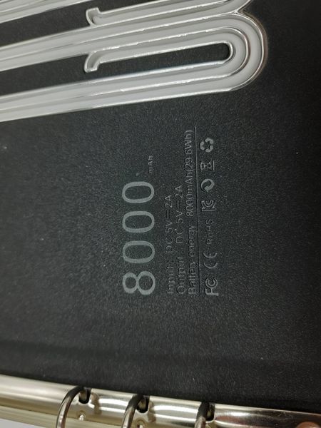 Блокнот с зарядкой беспроводной Powerbank дневник с флешкой 16 Гб Серый 1004 фото
