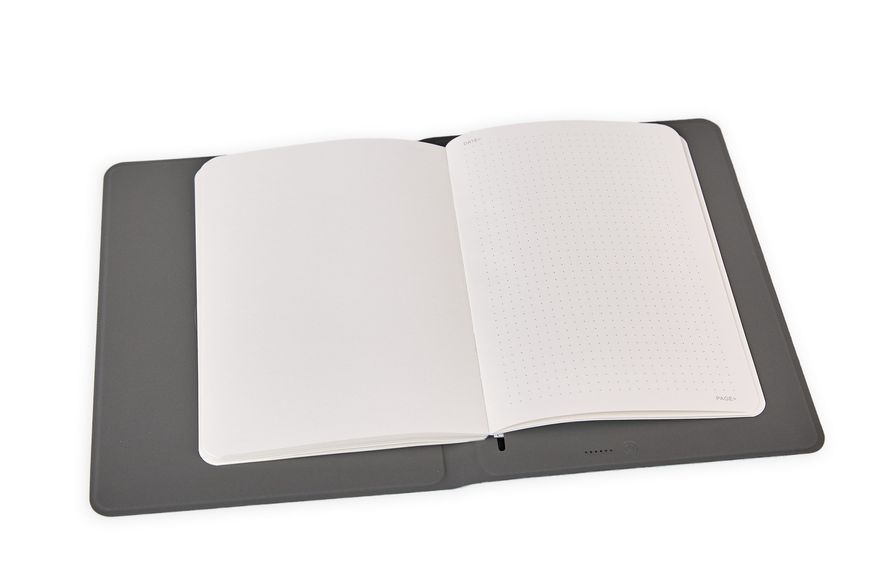 Ультратонкий блокнот з power bank з бездротовою зарядкою Lightweight Notebook 1013 фото