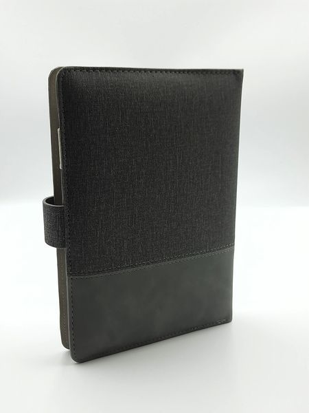 Блокнот з відбитком пальця бездротовою зарядкою та USB флешкою Lockbook Сірий 1018 фото