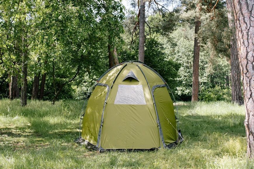 Намет чотиримісний з тамбуром туристичний Tramp Bell 4 (V3) Оливковий (UTRT-108-olive) UTRT-108-olive фото