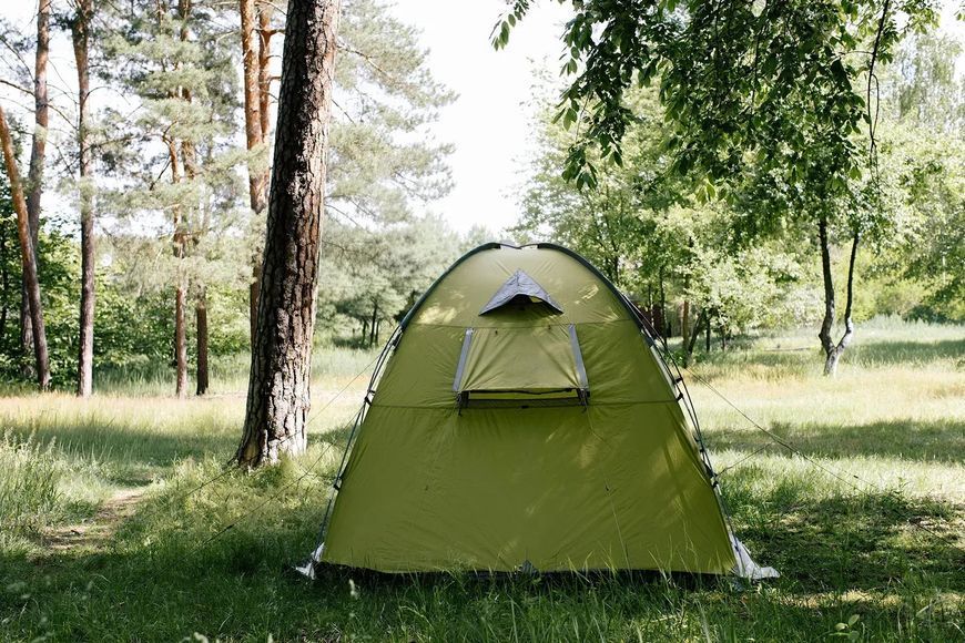 Намет чотиримісний з тамбуром туристичний Tramp Bell 4 (V3) Оливковий (UTRT-108-olive) UTRT-108-olive фото